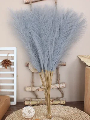 5 stk. 55 cm kunstig pampasgress – boho fjærdekor