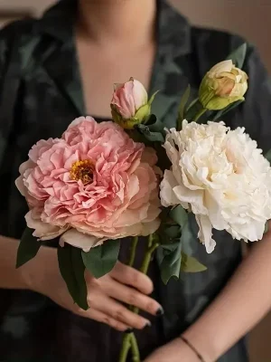 Kunstig Peonbukett – Dekorblomster