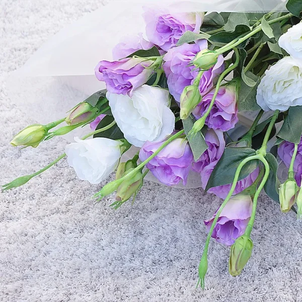 Nye Hvite Kunstige Lisianthus – Silkeblomster