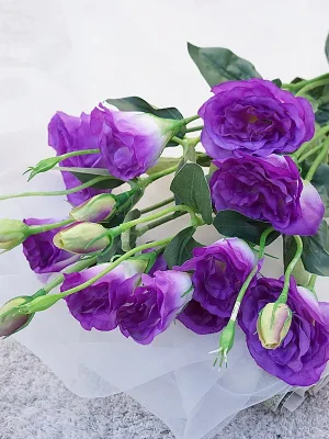 Nye Hvite Kunstige Lisianthus – Silkeblomster