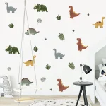 Cartoon Animal Cute Dinosaur Wall Stickers Removable for Kids