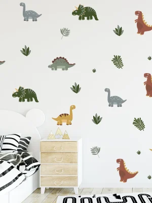 Cartoon Animal Cute Dinosaur Wall Stickers Removable for Kids