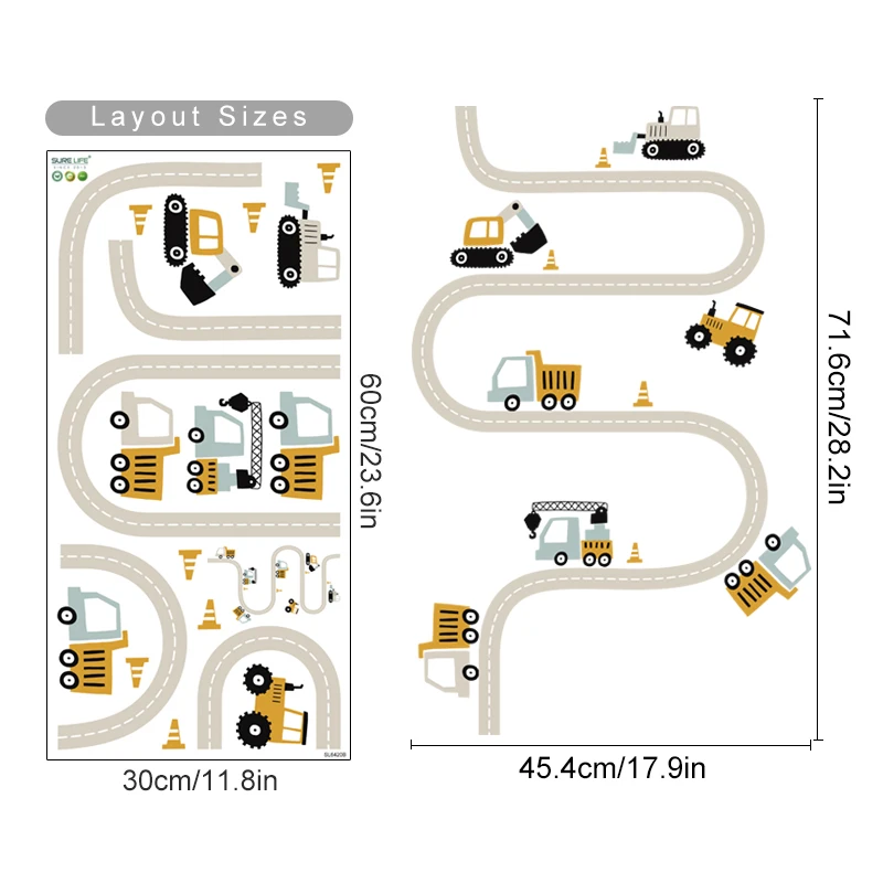 Cartoon Cute Urban Buildings and Cars Watercolor Nursery Removable Stickers Cartoon Cute Urban Buildings and Cars Watercolor Nursery Removable Stickers