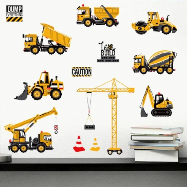 Cartoon car road track creative wall sticker