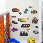 Cartoon car road track creative wall sticker