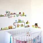 Cartoon car road track creative wall sticker