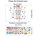 English motivational text wall removable sticker