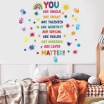 English motivational text wall removable sticker