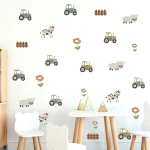 Cartoon Construction Truck Cute Car Wall Stickers