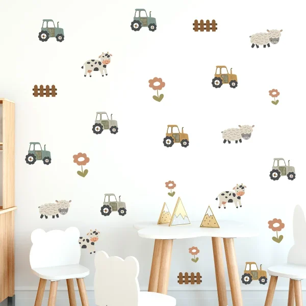 Cartoon Construction Truck Cute Car Wall Stickers