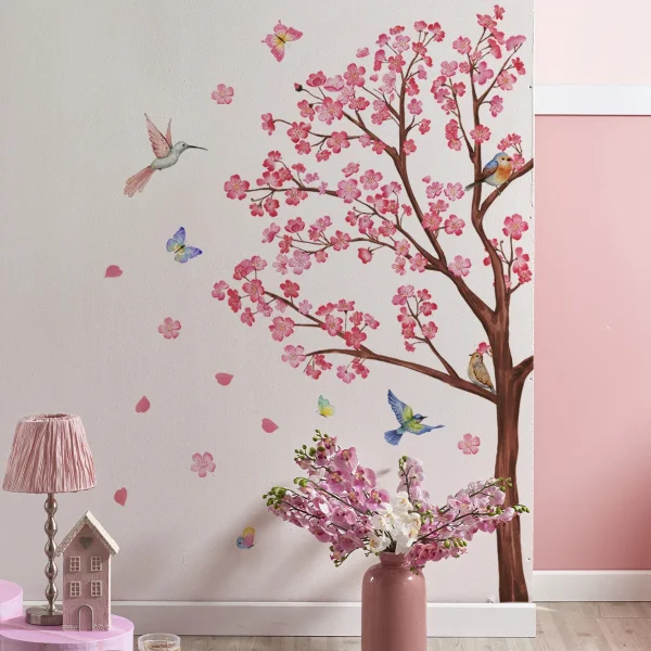 Peach Blossom Tree Removable Wall Sticker