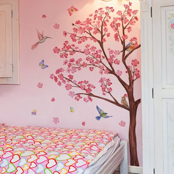 Peach Blossom Tree Removable Wall Sticker
