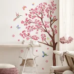 Peach Blossom Tree Removable Wall Sticker