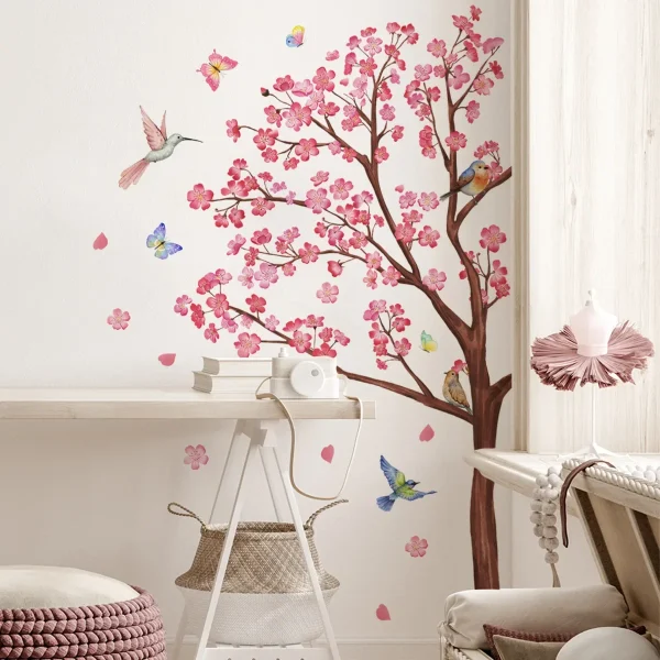 Peach Blossom Tree Removable Wall Sticker