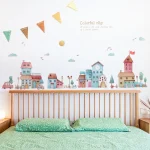 Creative Cartoon City Wall Stickers