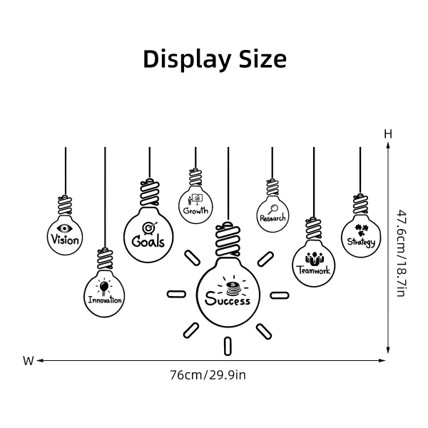 Inspired Art Light Bulb Design Wall Stickers