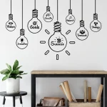 Inspired Art Light Bulb Design Wall Stickers