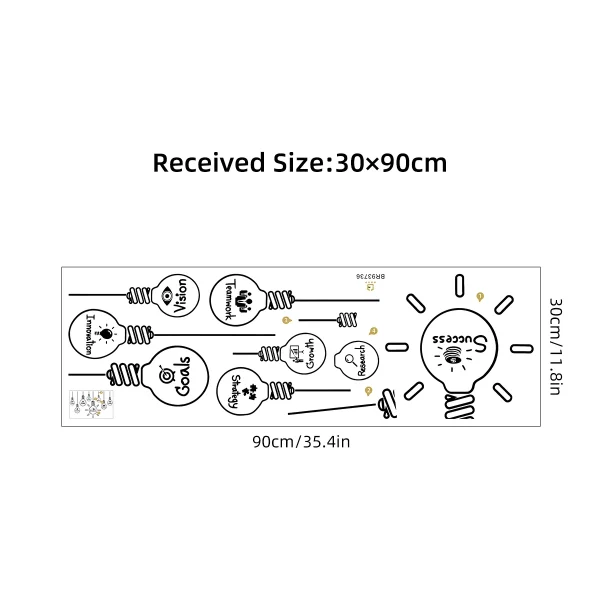 Inspired Art Light Bulb Design Wall Stickers