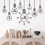 Inspired Art Light Bulb Design Wall Stickers