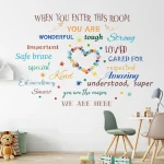 Creative colorful family motto sticker