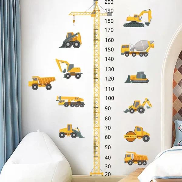 Construction Vehicle Tower Crane Wall Stickers