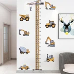 Construction Vehicle Tower Crane Wall Stickers