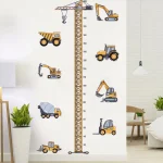 Construction Vehicle Tower Crane Wall Stickers
