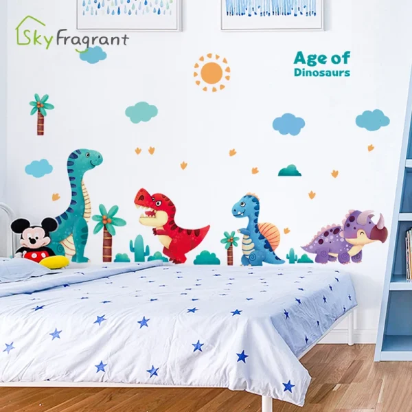 Cartoon Cute Dinosaur Animals Wall Stickers