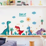 Cartoon Cute Dinosaur Animals Wall Stickers
