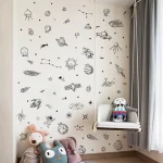 Cartoon Universe Theme Pattern Wall Sticker