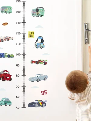 Cartoon Growth Chart Height Measure Car Wall Sticker