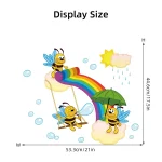 1Pc Cartoon Rainbow Cute Bees Wall Stickers