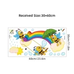 1Pc Cartoon Rainbow Cute Bees Wall Stickers