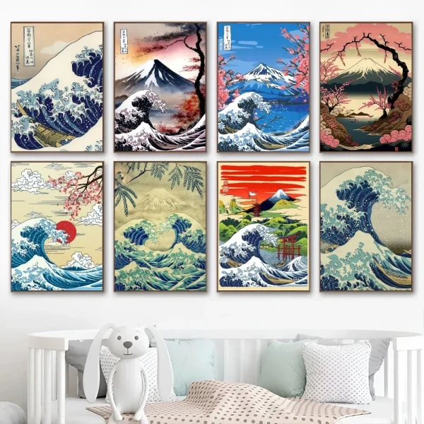 Japanese art Great Wave Vintage Posters