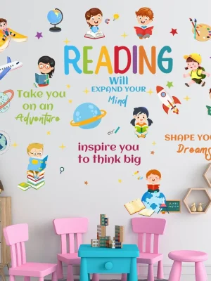 Cartoon Characters Space Planet Wall Sticker