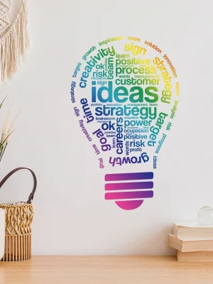 English Light Bulbs Get Inspiration Creative Wall Stickers
