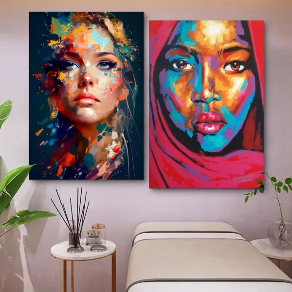 1pc Abstract Portrait Oil Paintings Poster