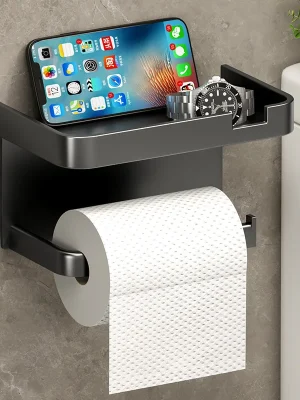 Veggmontert toalettpapirholder – rustfri og tykk plast