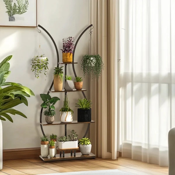 Stor plantehylle i vaseform
