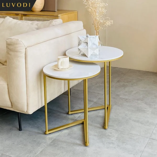 Sett med 2 Nesting Kaffe- og Sidebord