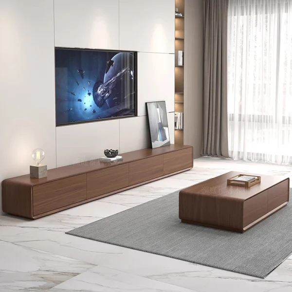 Moderne minimalistisk TV-bord med skuffer og oppbevaring
