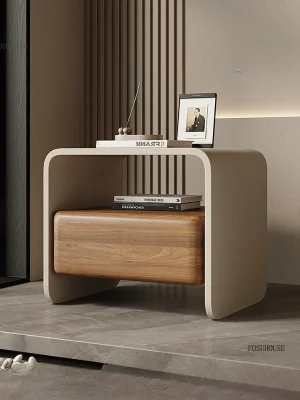 Nordic Solid Wood Bedroom Bedside Tables Bedroom Furniture Nightstands Modern Household Night Table Bedside Storage Cabinet