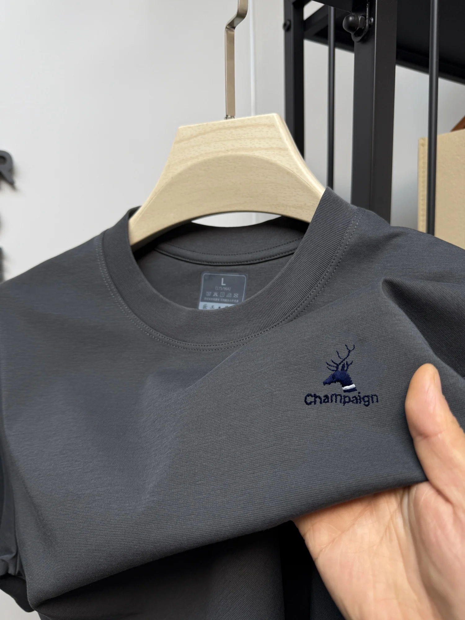 Premium Deer Embroidered Cotton Tee