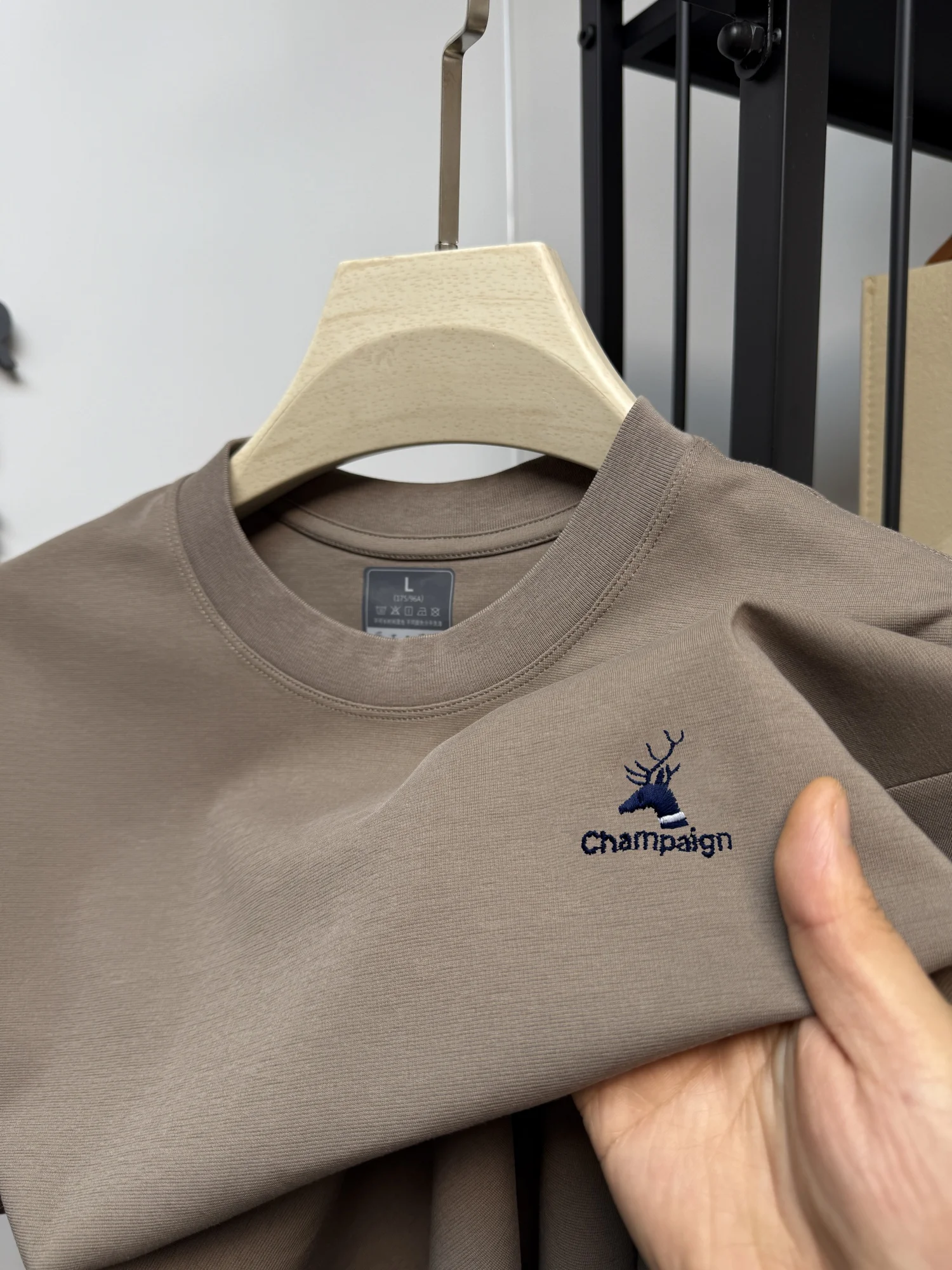 Premium Deer Embroidered Cotton Tee
