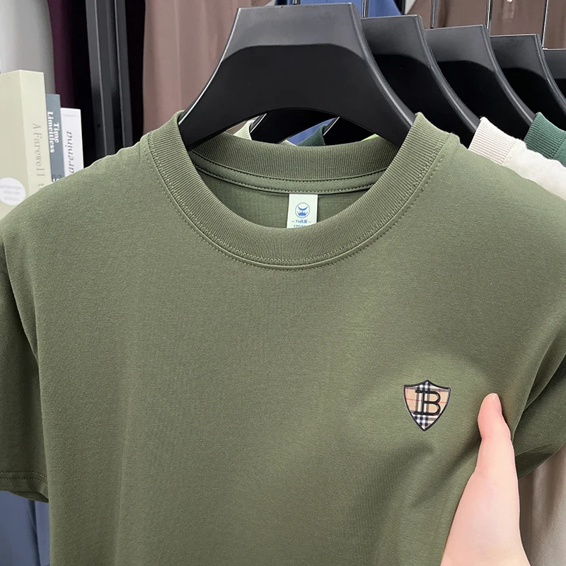 Premium Printed Solid Tee - Men's Summer