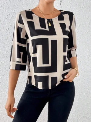Geometric Print Summer Tee