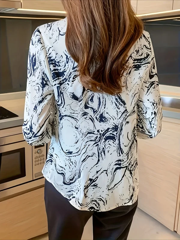 Women's Long Sleeve Button-Down Blouse - Elegant Style