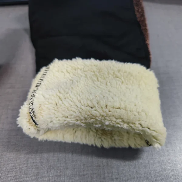 Lamb Wool Fleece Sweatpants - Gold Trimmed Pencil Pants