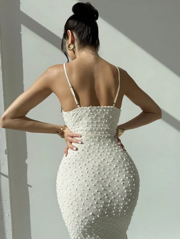 Women's casual vacation sexy backless slim-fit dress with hip strap
