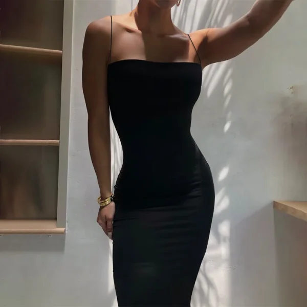 Summer Black Sexy Dress Women Streetwear Sleeveless